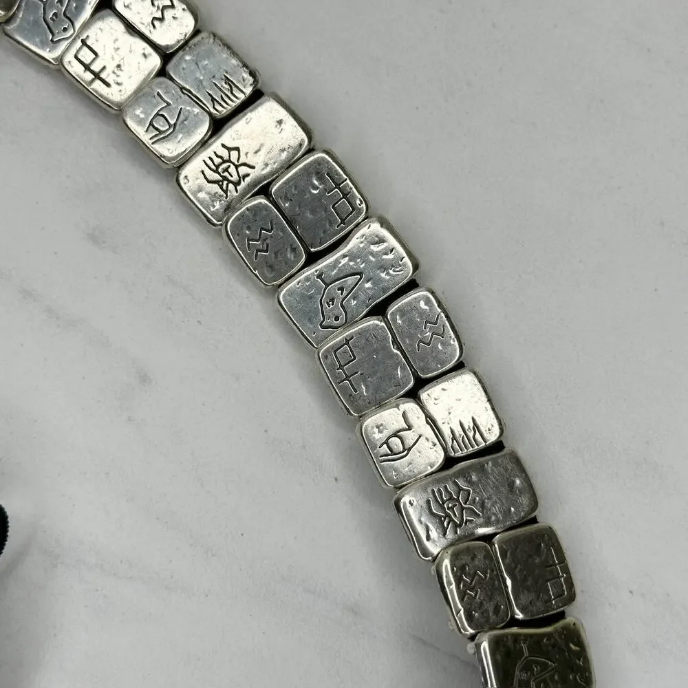 Engraved Silver Tone Tile Jewelry Supply Lot ✨